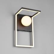LED-Wandleuchte Arola, schwarz matt, Breite 17 cm, Metall