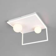 LED-Deckenleuchte Arola, weiß matt, Breite 37 cm, Metall