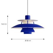 Louis Poulsen PH 5 Mini Pendel monochrom blau