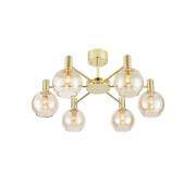 Deckenleuchte Ambra, messing/amber, Glas, Ø 75 cm