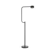 LED-Stehleuchte Hugo, schwarz, Eisen, Höhe 130 cm, dim.