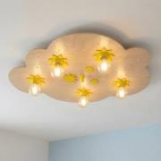 Deckenleuchte Sternenwolke, in Buche natur, 75 cm