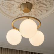 Nuura Kronleuchter Miira 3 Circular, Ø 54 cm, messing/opal