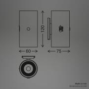 LED-Akku-Wandleuchte Isy, schwarz matt, Kunststoff, 3.000 K
