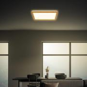 LED-Deckenleuchte Tava Wood, 29 x 29 cm, Kunststoff, 3.000 K