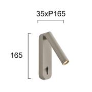 LED-Wandleuchte Abriel, beigefarben, Ausladung 16 cm, Metall