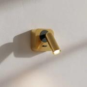 Ideal Lux LED-Wandstrahler Bean, messingfarben, Breite 7 cm