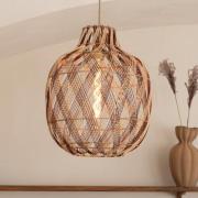 GOOD & MOJO Hängeleuchte Mendoza, natur/rot, Ø 40 cm, Bambus