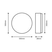 Philips SuperSlim Deckenlampe 2.700K Ø54cm weiß
