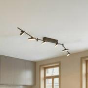 Lindby LED-Strahler Eldrin, schwarz, 6-flg., Lichtleiste