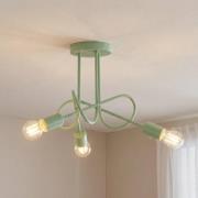Deckenleuchte Oxford, grün, Metall, 3-flammig, E27