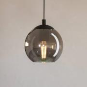 Hängeleuchte Ariscani, rauchgrau, Ø 20 cm, Glas, E27