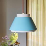 Hängelampe Remi, blau/beige, Ø 25 cm, Metall