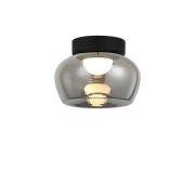 LED-Deckenleuchte Nadia, Ø 38 cm, rauchgrau, Glas