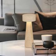 LED-Tischlampe Serenity, beigefarben, Höhe 31 cm, Stein