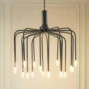 Lucande LED-Hängelampe Ariadne, Ø57cm, schwarz matt, 20-flg.