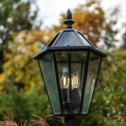 LED-Solar-Außenleuchte LONDON, schwarz, Höhe 227 cm, IP44