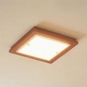 Deckenleuchte Tally, Breite 32 cm, terrakotta, Holz, E27