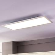 Lindby LED-Panel Livel, 2er-Set, 4.000 K, 80 x 30 cm, silber