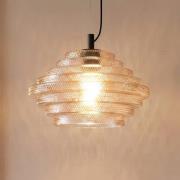 Lindby Pendelleuchte Orliana, Ø 35 cm, amber, Glas
