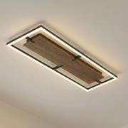 Lucande LED-Deckenleuchte Vectra, 100 x 30 cm, Holz, dimmbar
