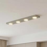 Deckenlampe Hero grau-beige, 4-fl., 75 x 12 cm, Metall, GX53