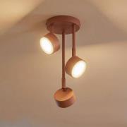 Deckenstrahler Nemo, 3-fl., rot, beweglich, GX53