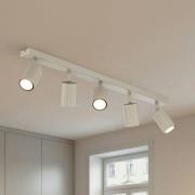 Deckenstrahler Zoom, 5-flammig, grau-beige, Stahl, GU10