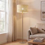Stehleuchte Calma, beige, Bast, Höhe 159 cm, E27