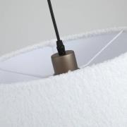 Hängeleuchte Chelsea, braun/weiß, Ø 35 cm, Stoff