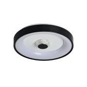 LED-Deckenlampe Polka, schwarz/weiß, Ø 38 cm, Eisen/Acryl