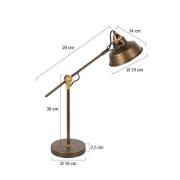 Tischleuchte Nove, bronze, Metall, E27