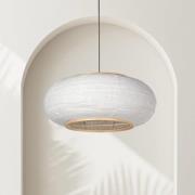 Hängeleuchte Sparkled Light, schwarz/Leinen grau, Ø 60 cm
