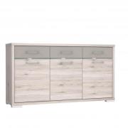Sideboard inkl LED-Beleuchtung Stay von Forte Sandeiche - Cacao / Sand...