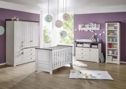 Babyzimmer 5-tlg JOLINA von 3S Frankenmöbel Kiefer massiv weiß