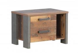 Nachtkommode CLIF von Forte Old-Wood Vintage / Beton