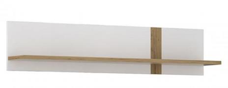 Wandregal 140cm TULUZA von Forte Weiss / Artisan Eiche