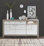 Sideboard 196cm inkl. LED-Beleuchtung GRANADA von Wohn-Concept Weiß su...