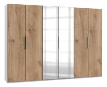 Drehtürenschrank 6trg mit 2 Spiegel LEVEL36 A von WIMEX Braun