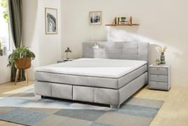 Boxspringbett 180x200 Grau meliert ELENA