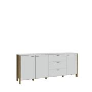 Sideboard inkl. 3 Türen und 3 Schukästen SAITAMA von Forte Grau / Eich...