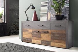 Sideboard INDY von Trendteam Old Wood / Graphit Grau Matera