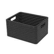 Korb 2er Set A4 18L COUNTRY Schwarz von Rotho