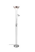 Stehleuchte 2xE27 1xE14 Metall Nickel Matt / Glas Frost Ø ca. 28 cm ca...
