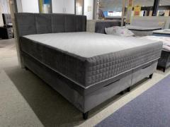 Boxspringbett ca. 180x200 cm mit Bettkasten und Topper H2/H3 wendbar a...