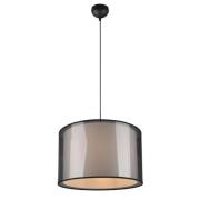 Pendelleuchte 1xE27 1 Stück Metall Schwarz, Weiß
