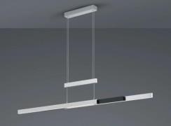 LED-Pendelleuchte 1x45W Alu 1 Stück Metall Hellgrau, Schwarz