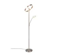LED Stehleuchte ca. 180 cm hoch Nickel 1 Stück Metall Hellgrau