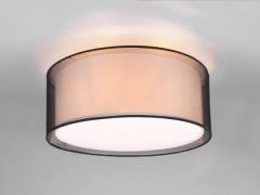 Deckenleuchte 3xE27 Matt Transparent 1 Stück Metall Schwarz / Weiß