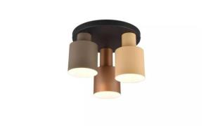 Deckenleuchte 3xE27 Schwarz Matt / Coffee / Beige / Taupe 1 Stück Meta...